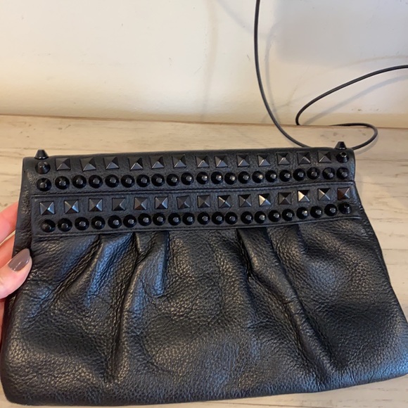 Romy gold black studded clutch - Picture 3 of 8